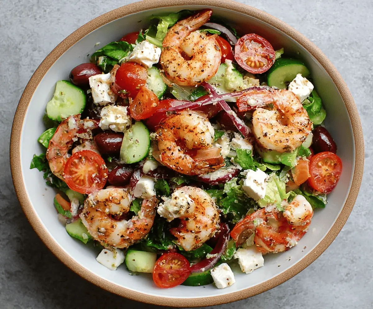 Fresh Greek Style Shrimp Salad Recipe