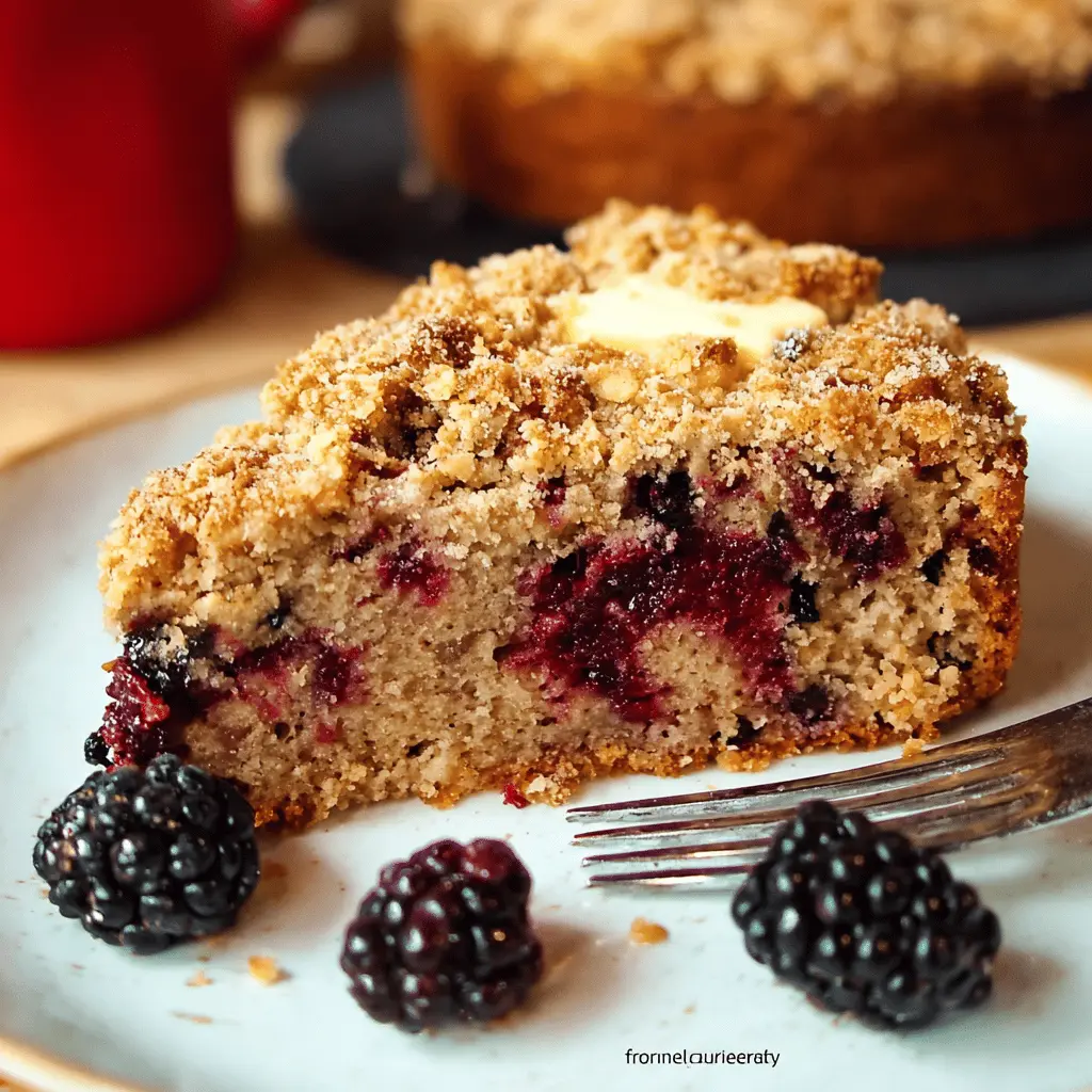 Easy Blackberry Apple Cake with Oaty Crumble Topping
