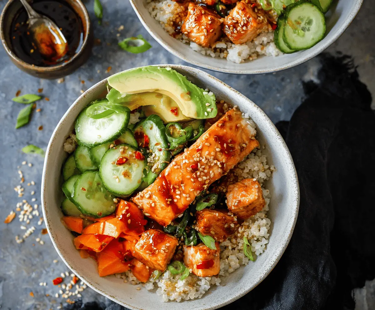 Easy Honey Sriracha Salmon Bowls for Quick Dinners