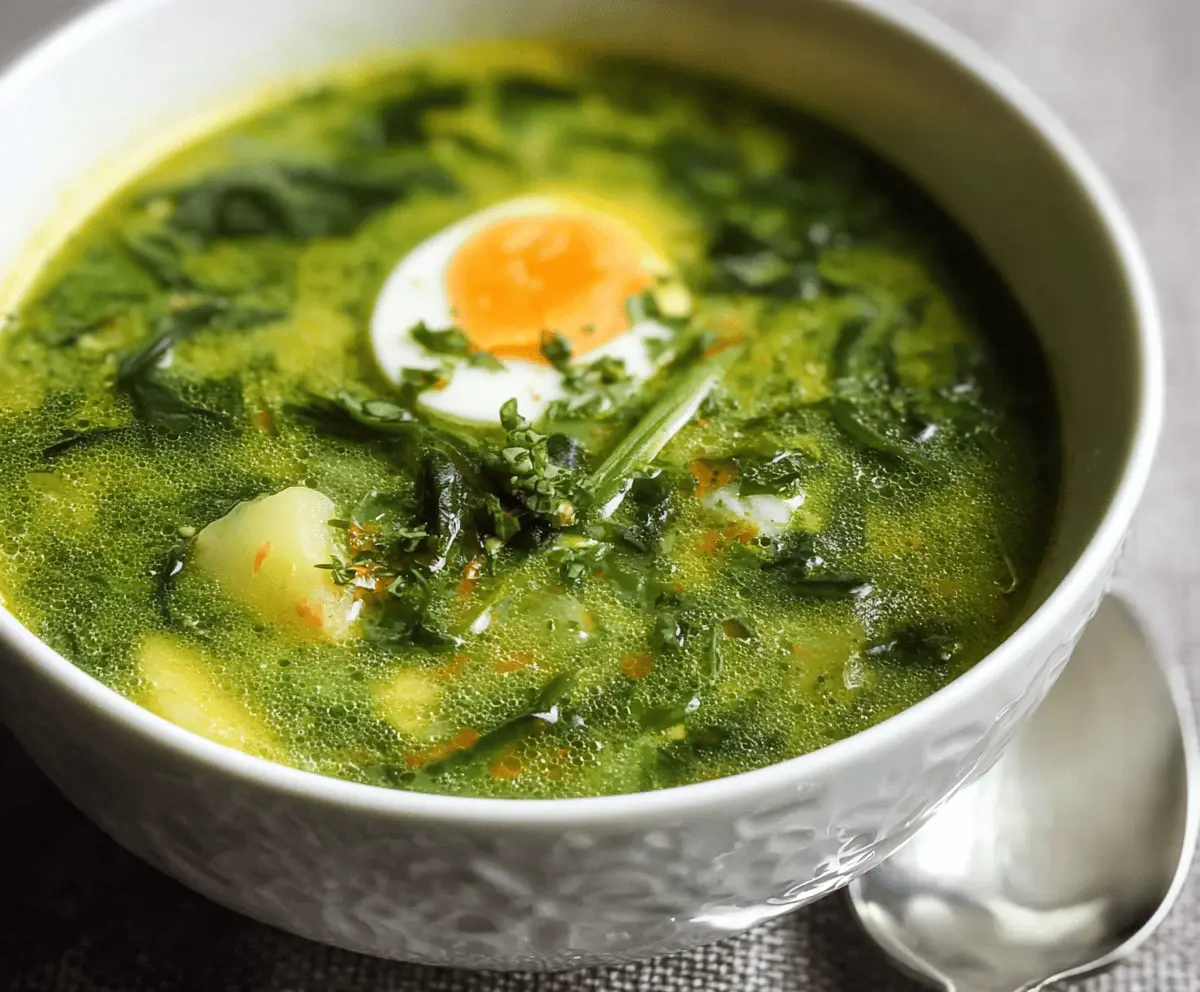 Easy Ukrainian Green Borscht with Spinach Recipe