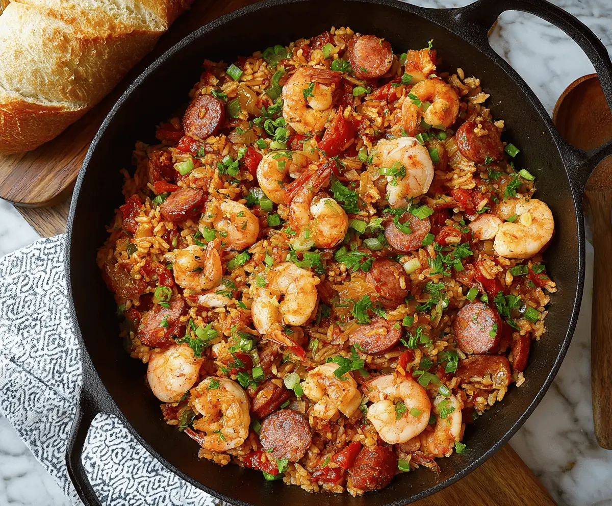 Easy Cajun Jambalaya with Shrimp and Sausage