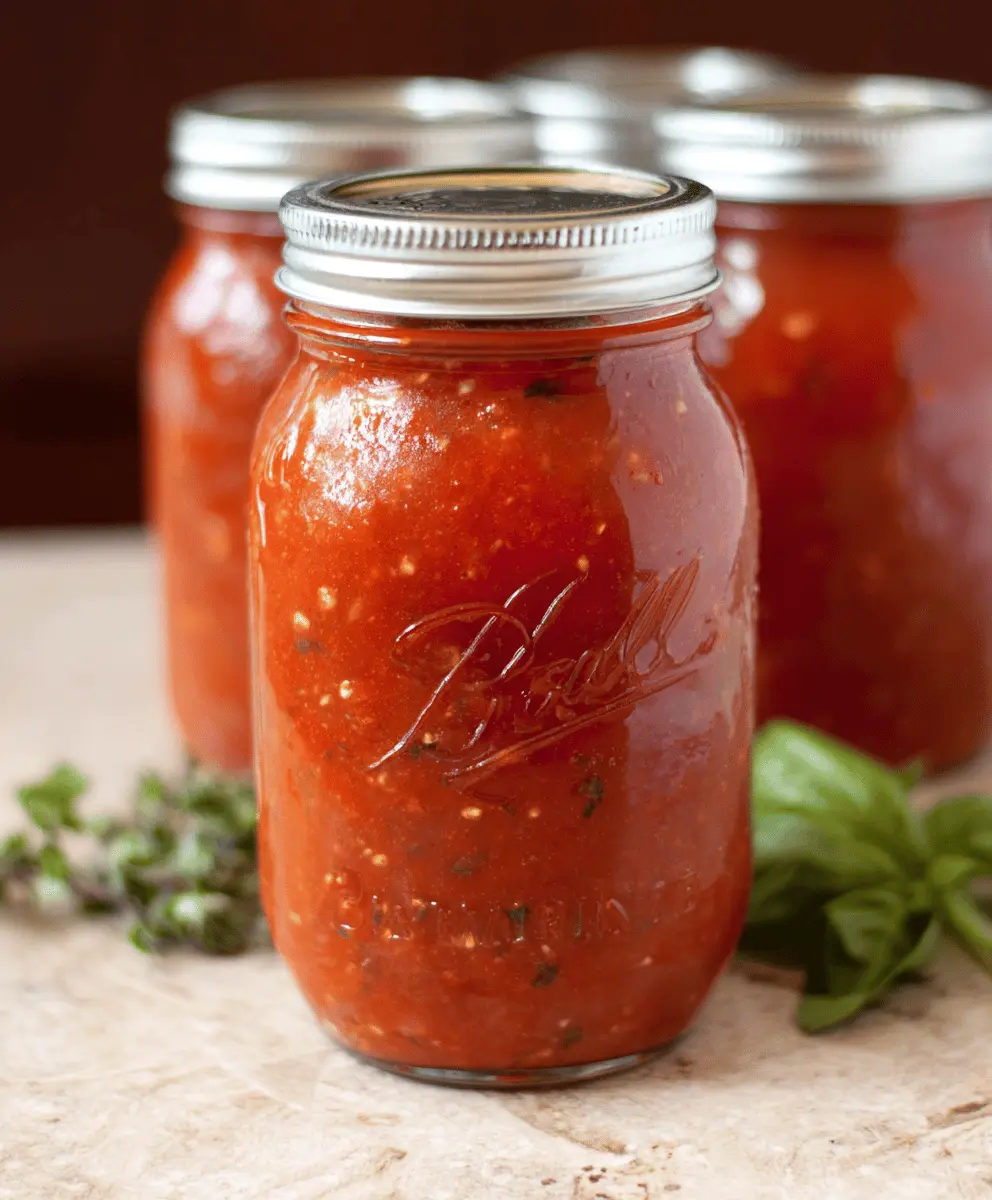 Easy Homemade Canned Spaghetti Sauce Recipe