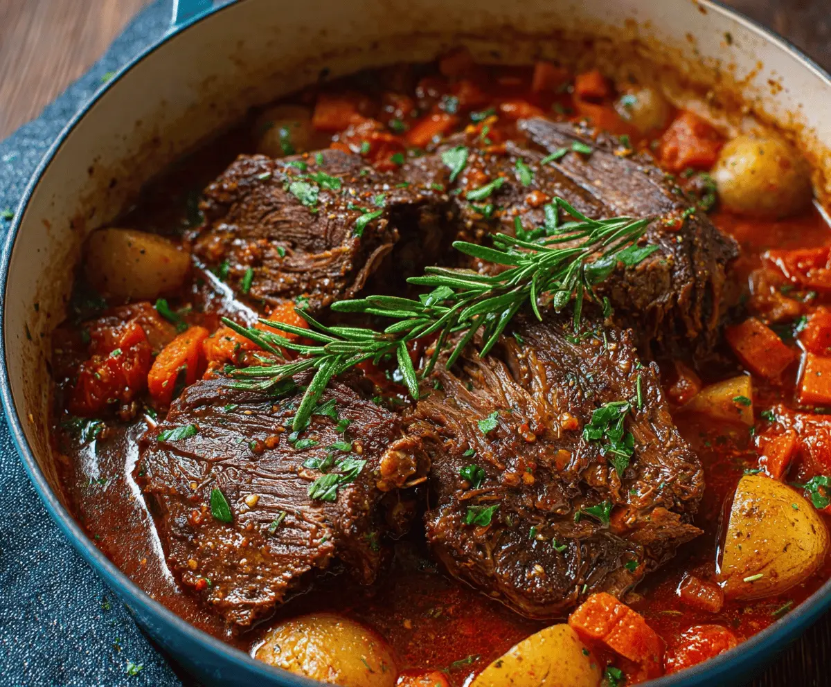 Tender Italian Pot Roast Recipe (Stracotto)