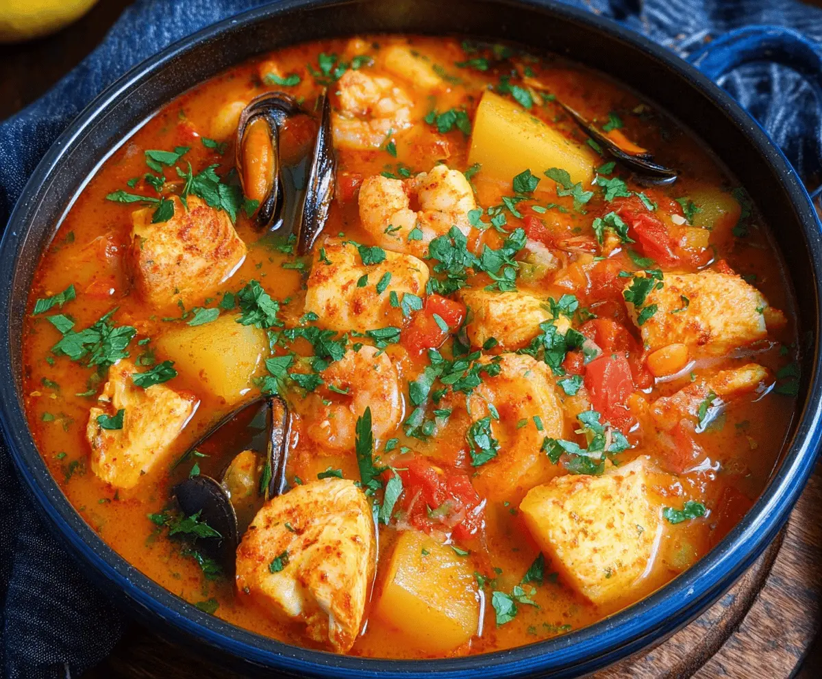 Easy Portuguese Fish Stew Recipe with Rich Flavors