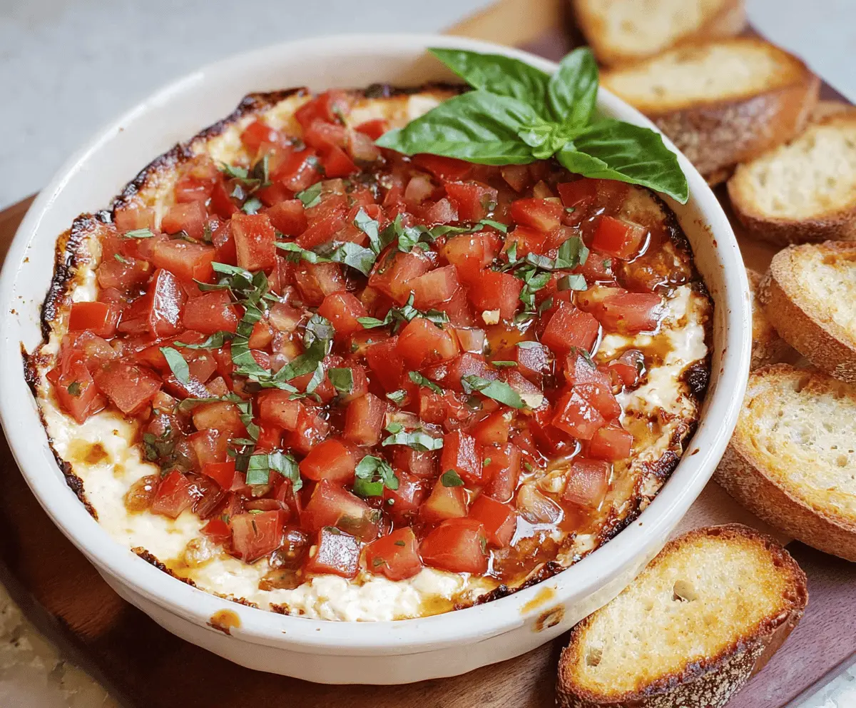 Easy Bruschetta Dip Recipe for Parties