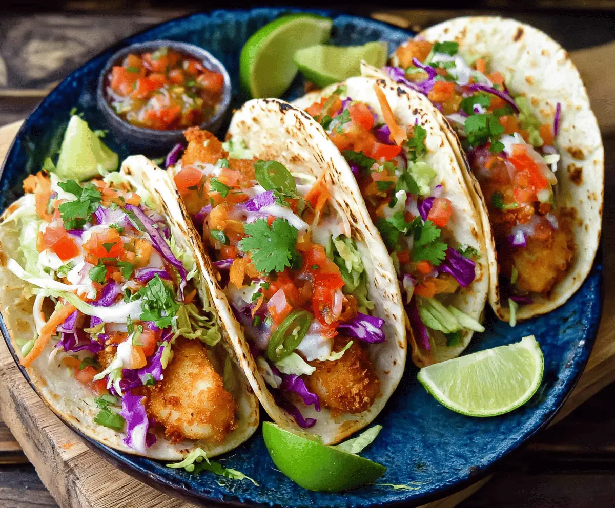 Easy Crispy Fish Tacos with Fresh Salsa