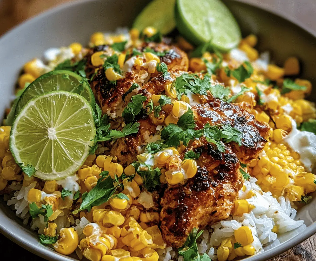 Easy Street Corn Chicken Rice Bowl Recipe