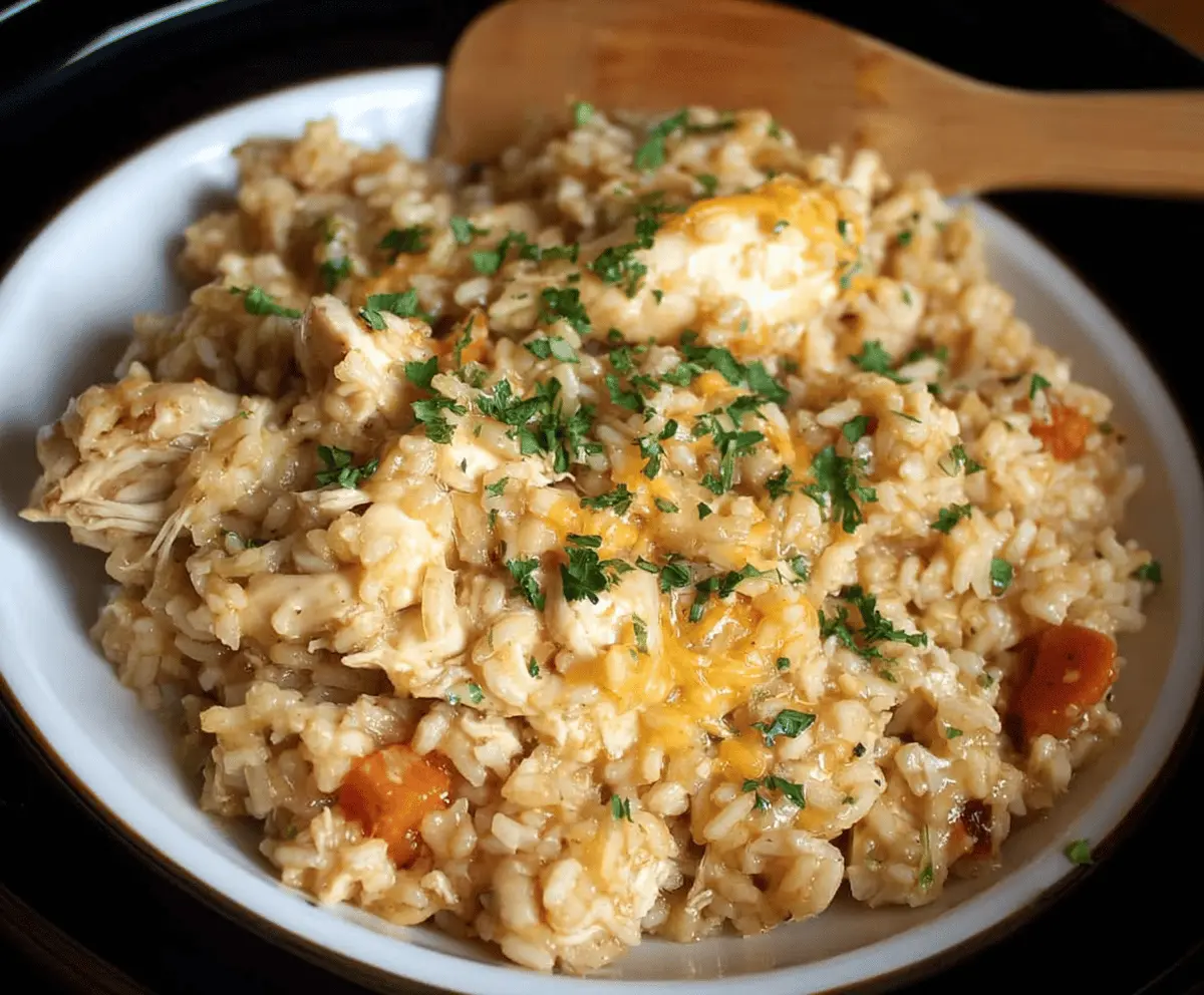 Easy Crockpot Chicken and Rice Recipe
