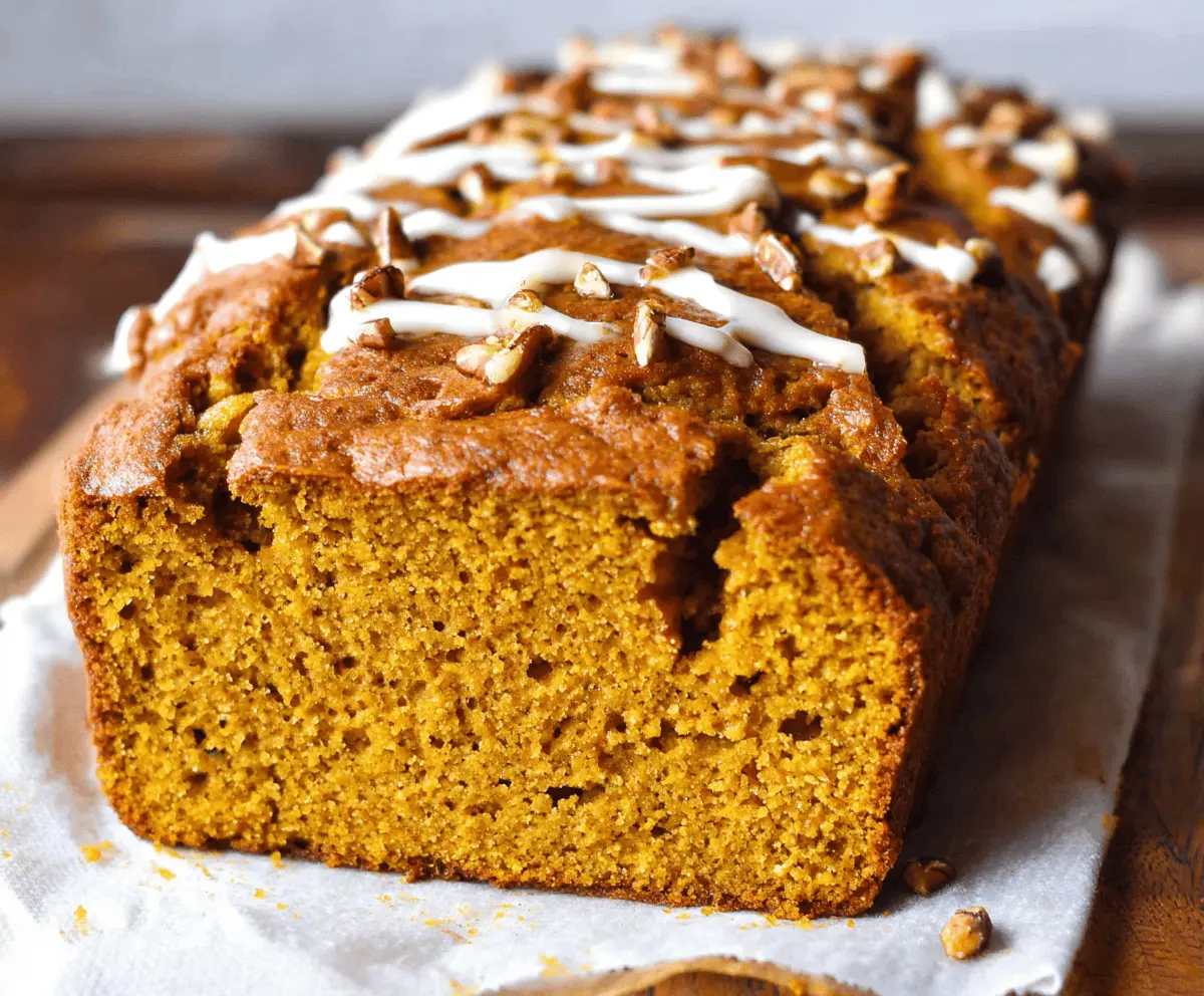 Moist Pumpkin Bread Recipe with Vanilla Pudding