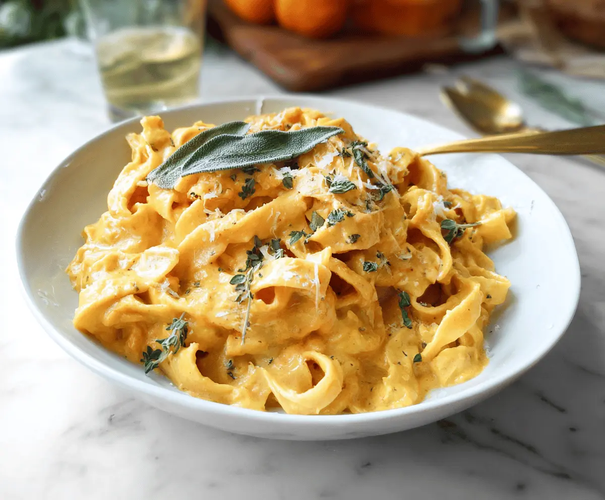 Creamy Pumpkin Fettuccine