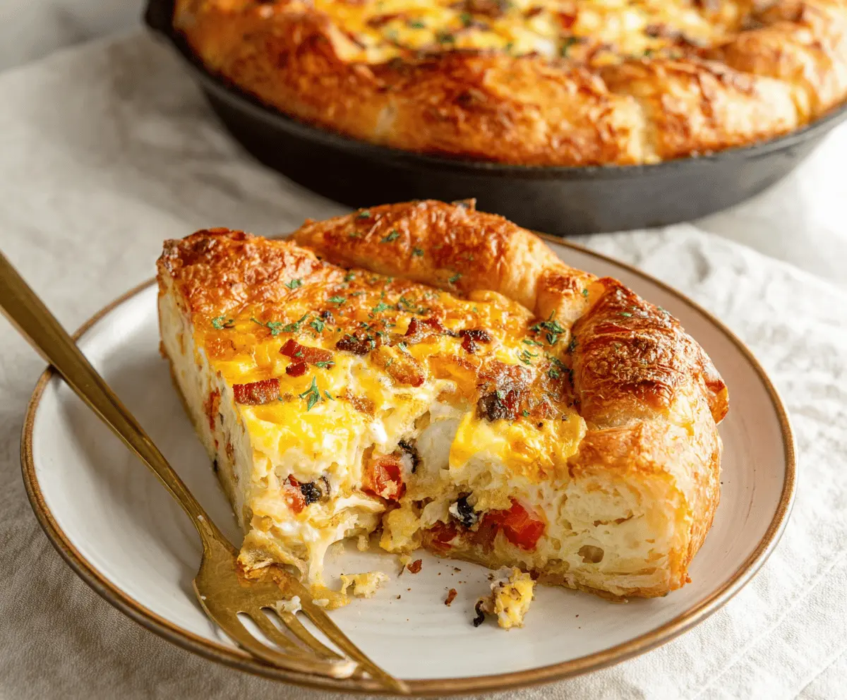 Easy Croissant Breakfast Pie