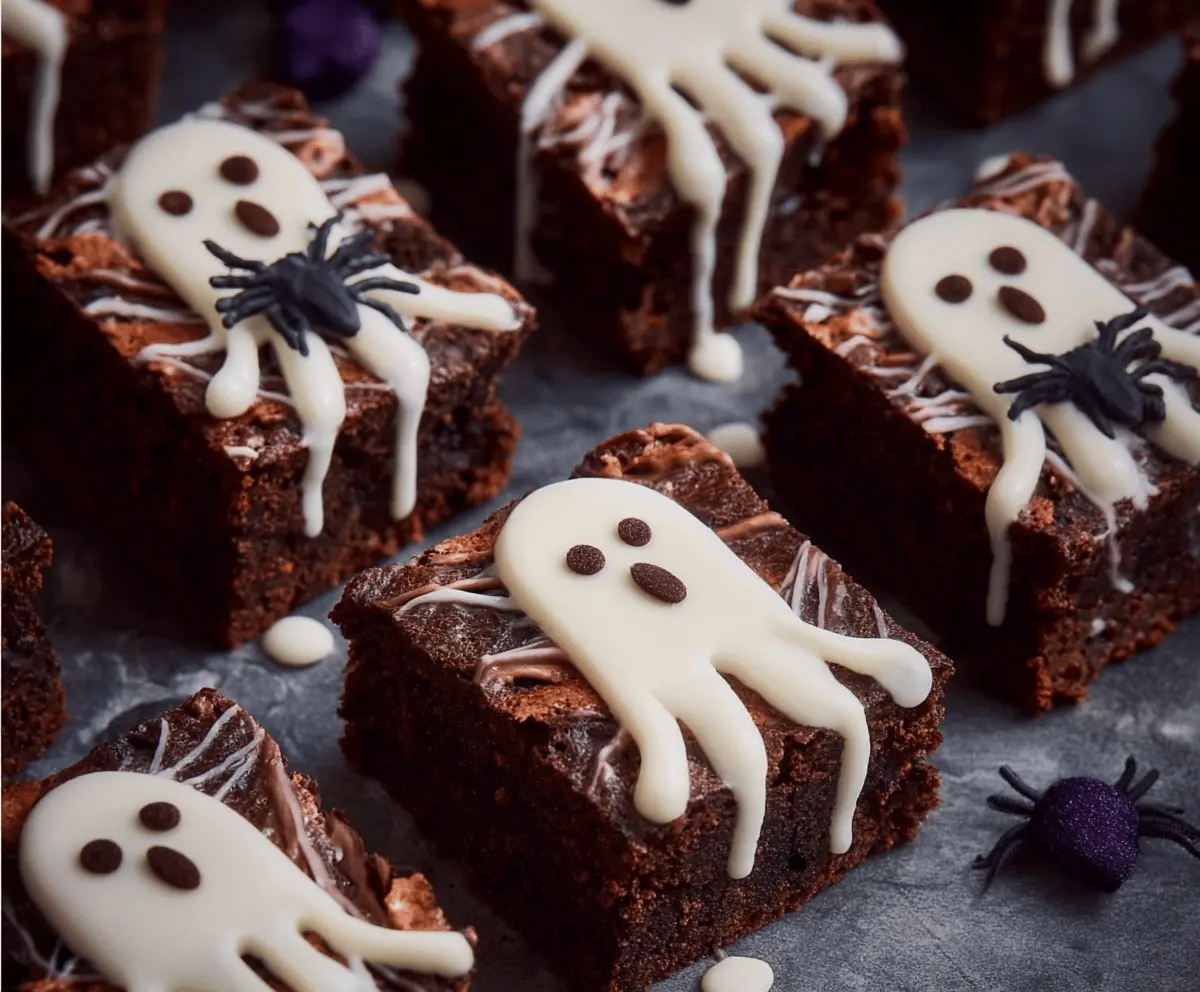 Halloween ghost brownie treats
