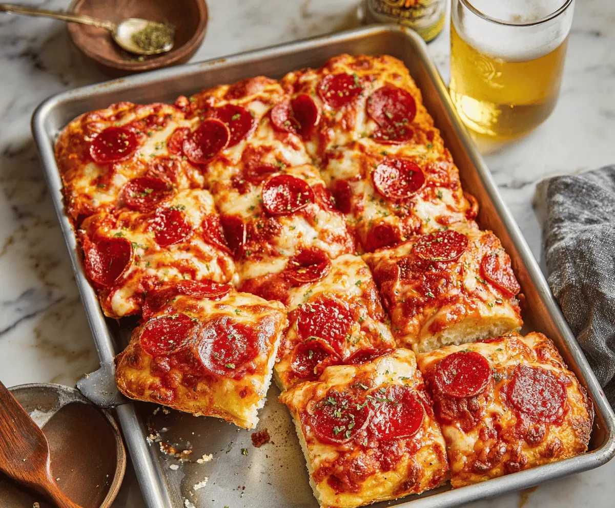 Homemade Sheet Pan Pizza Recipe