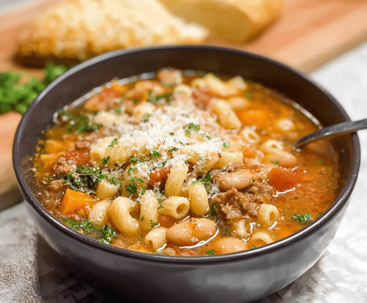 Pasta Fagioli With Sausage