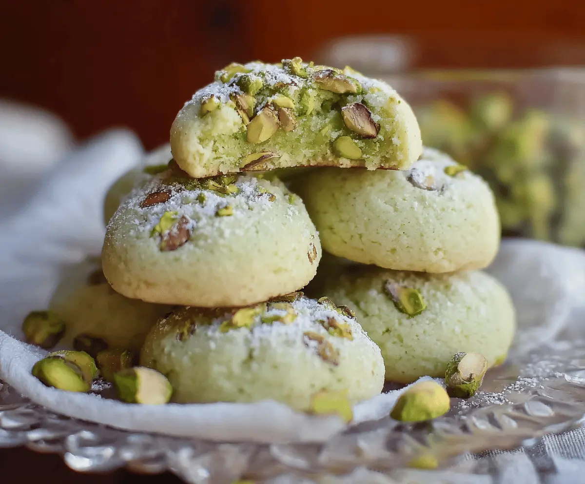 Pistachio Wedding Cookies