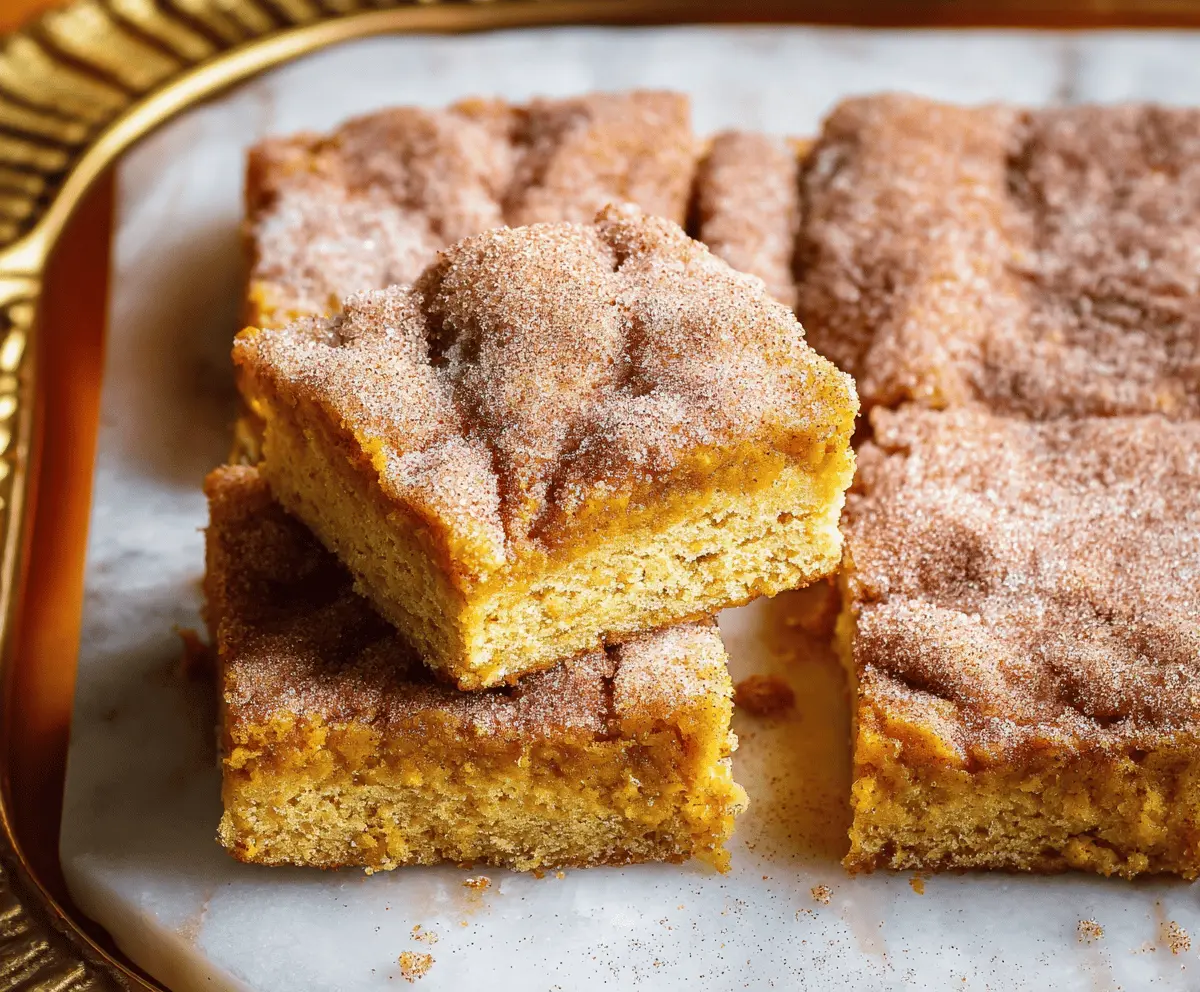 Pumpkin Snickerdoodle Bars