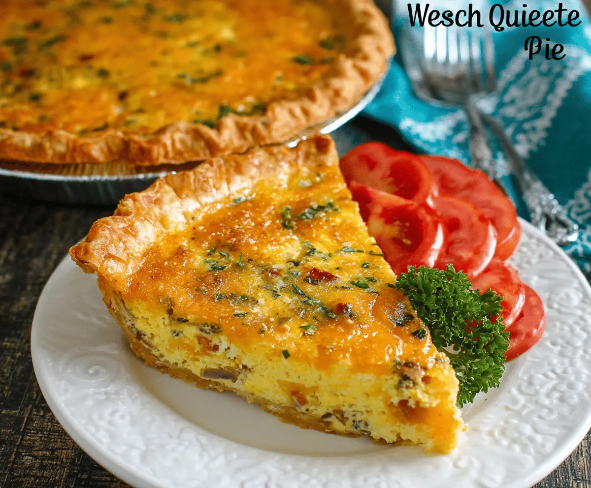 Delicious Western Omelet Quiche with eggs, cheese, ham, bell peppers, and spinach served on a plate