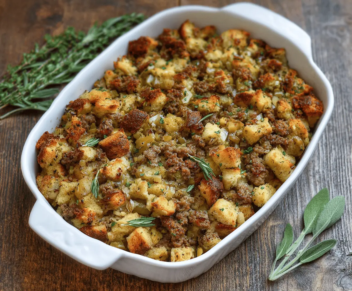 Easy Sausage and Herb Stuffing