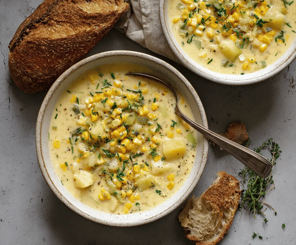 One-Pot Corn & Potato Chowder
