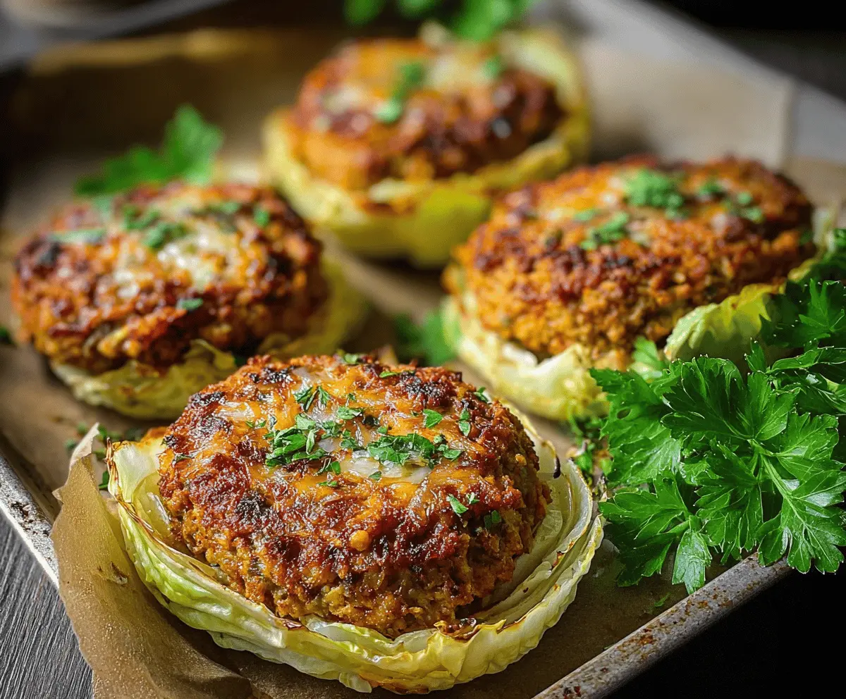 Oven-Baked Cabbage Burgers