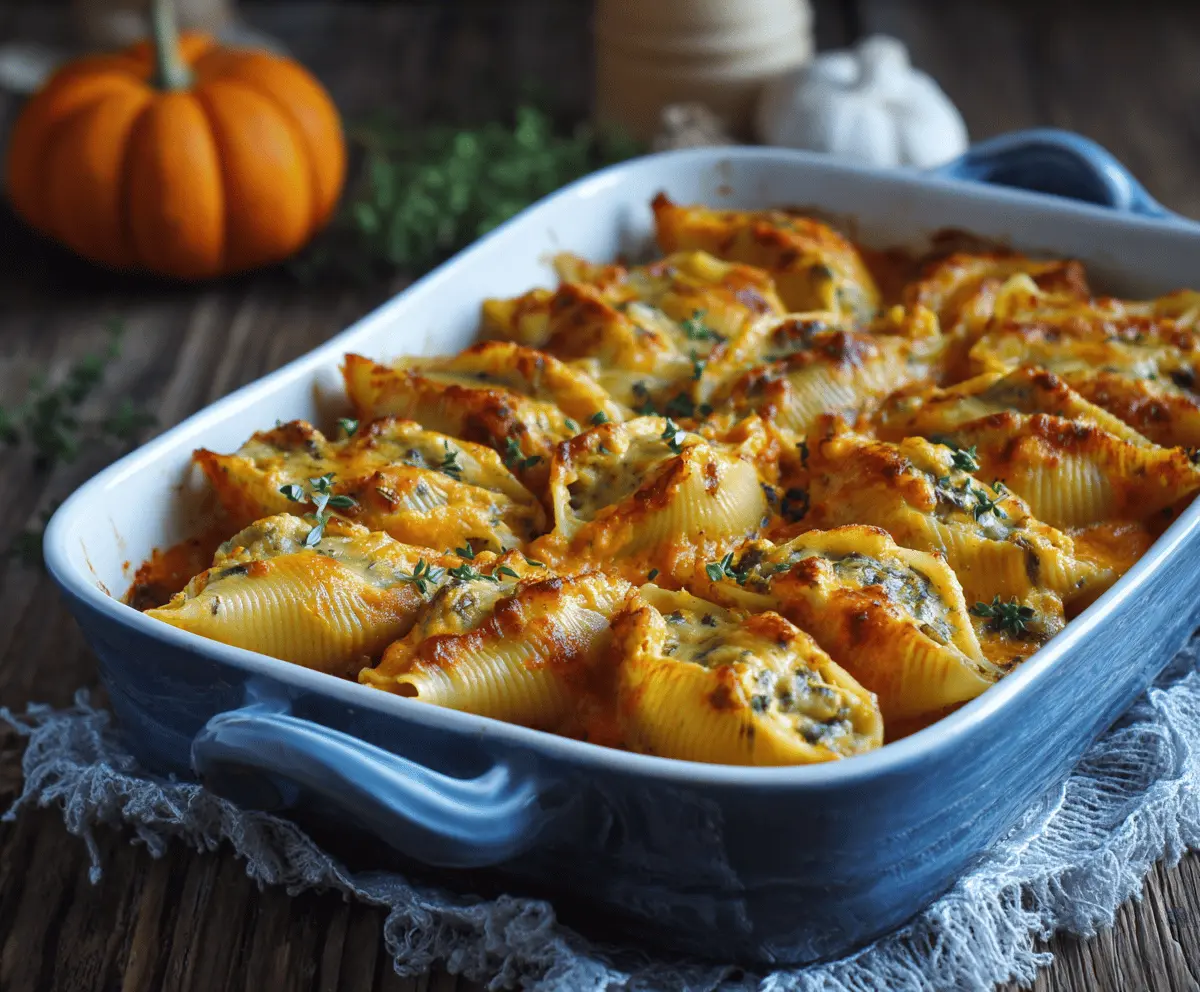 Stuffed Shells With Pumpkin Cream Sauce