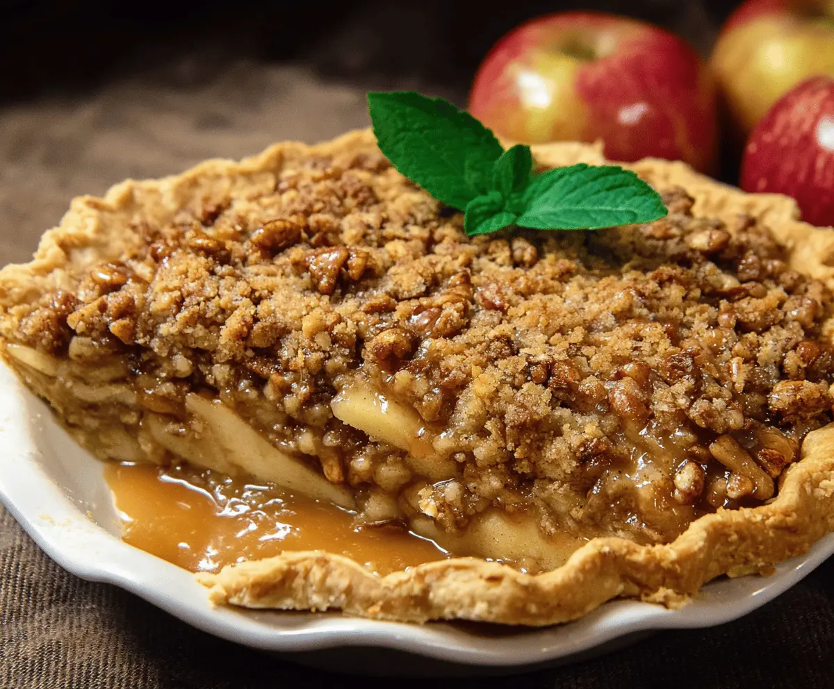 Apple Streusel Pie