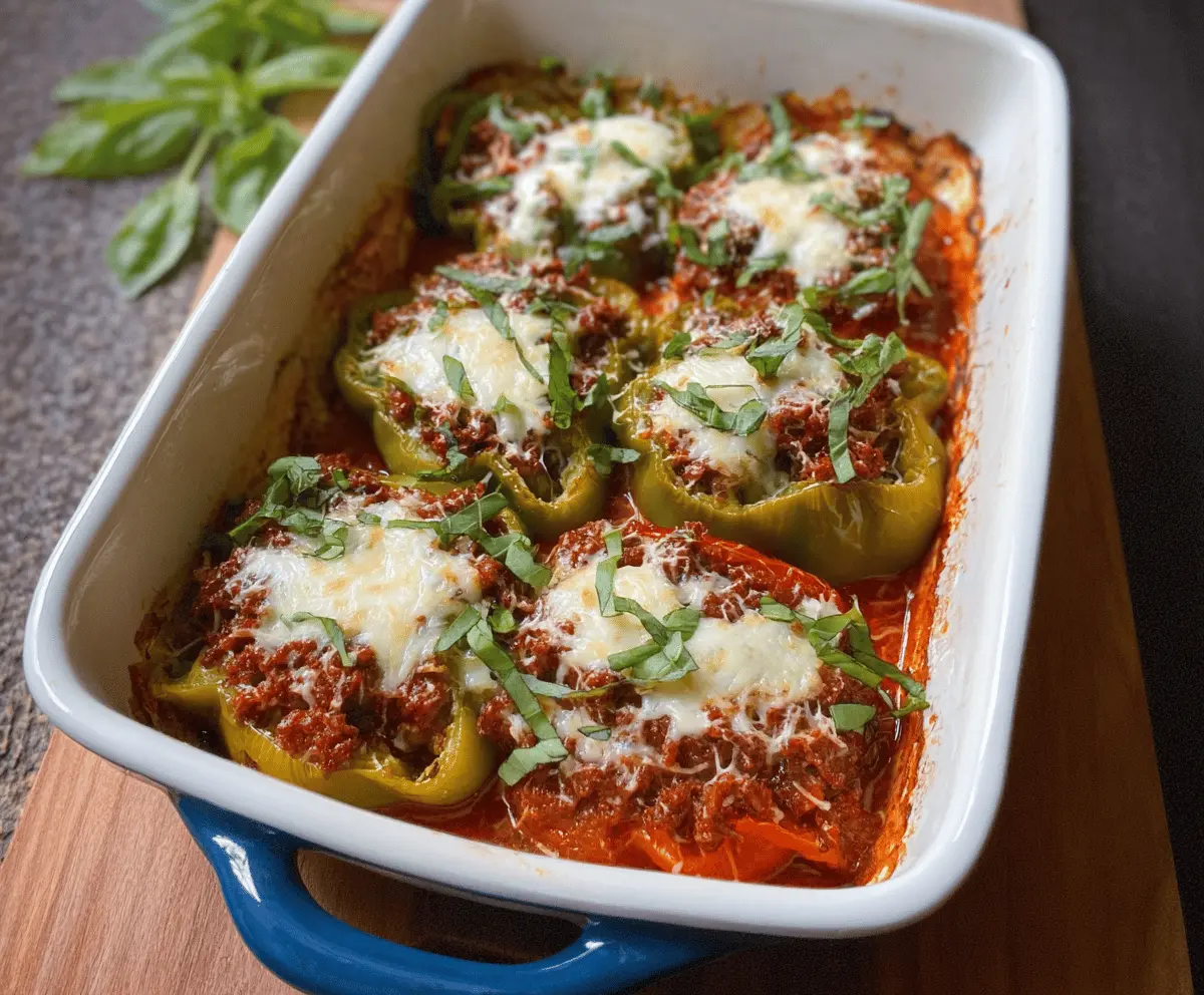Arrabbiata Stuffed Pepper Casserole