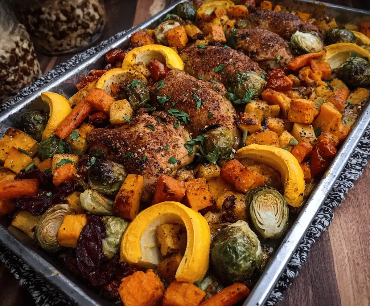 Autumn Rainbow Sheet Pan Dinner