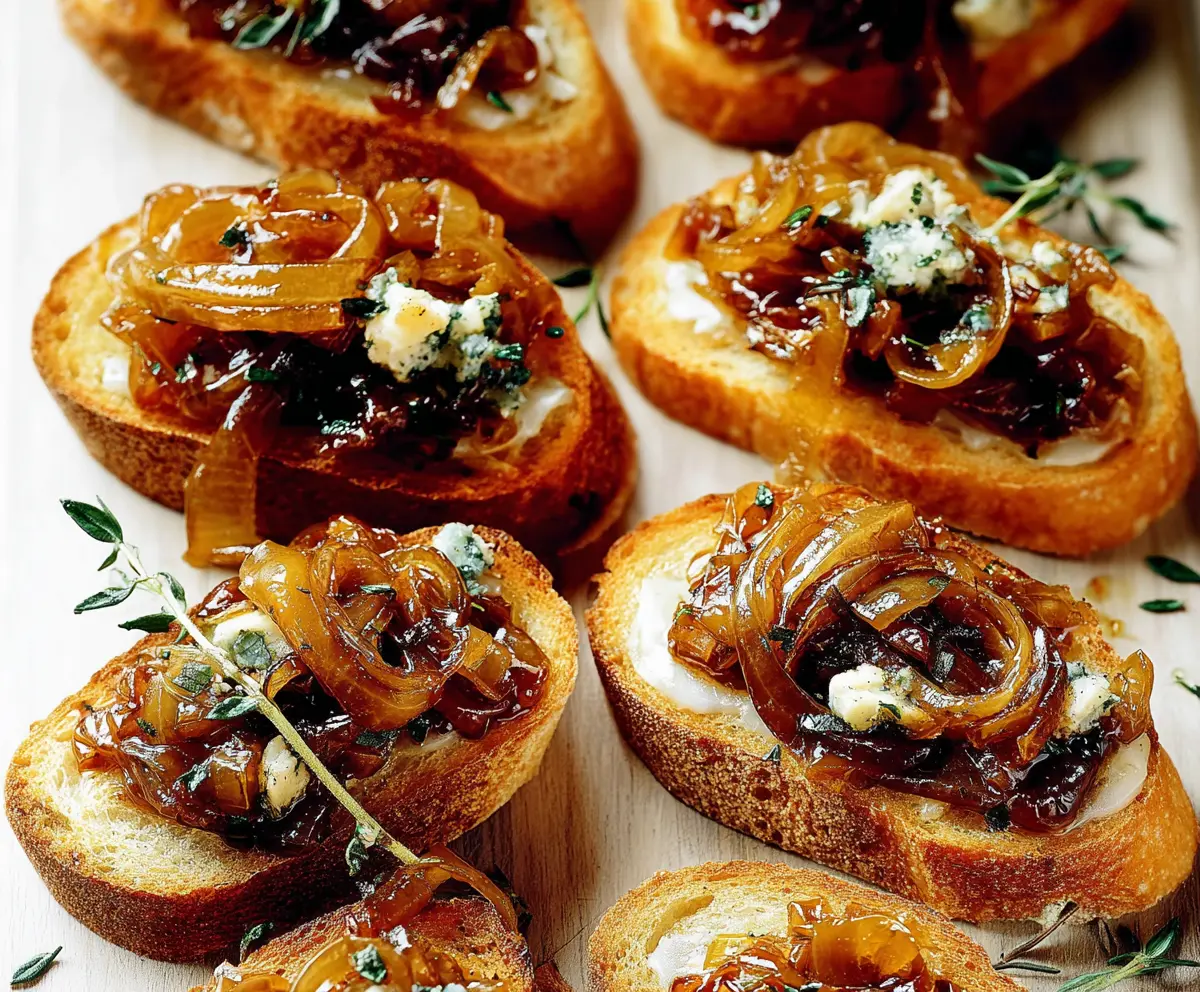 Caramelized Onion Crostini
