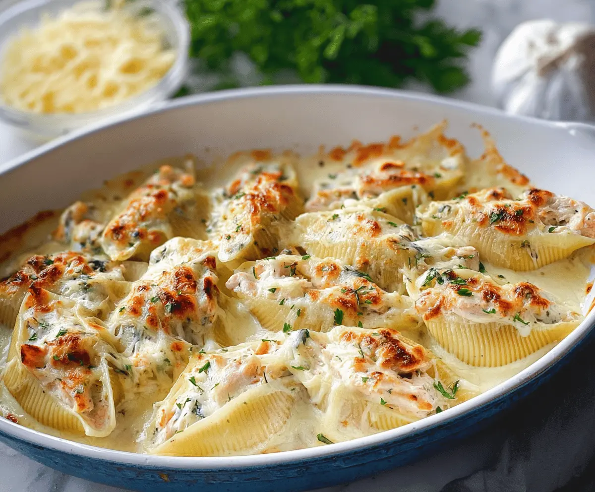 Creamy Seafood Stuffed Shells