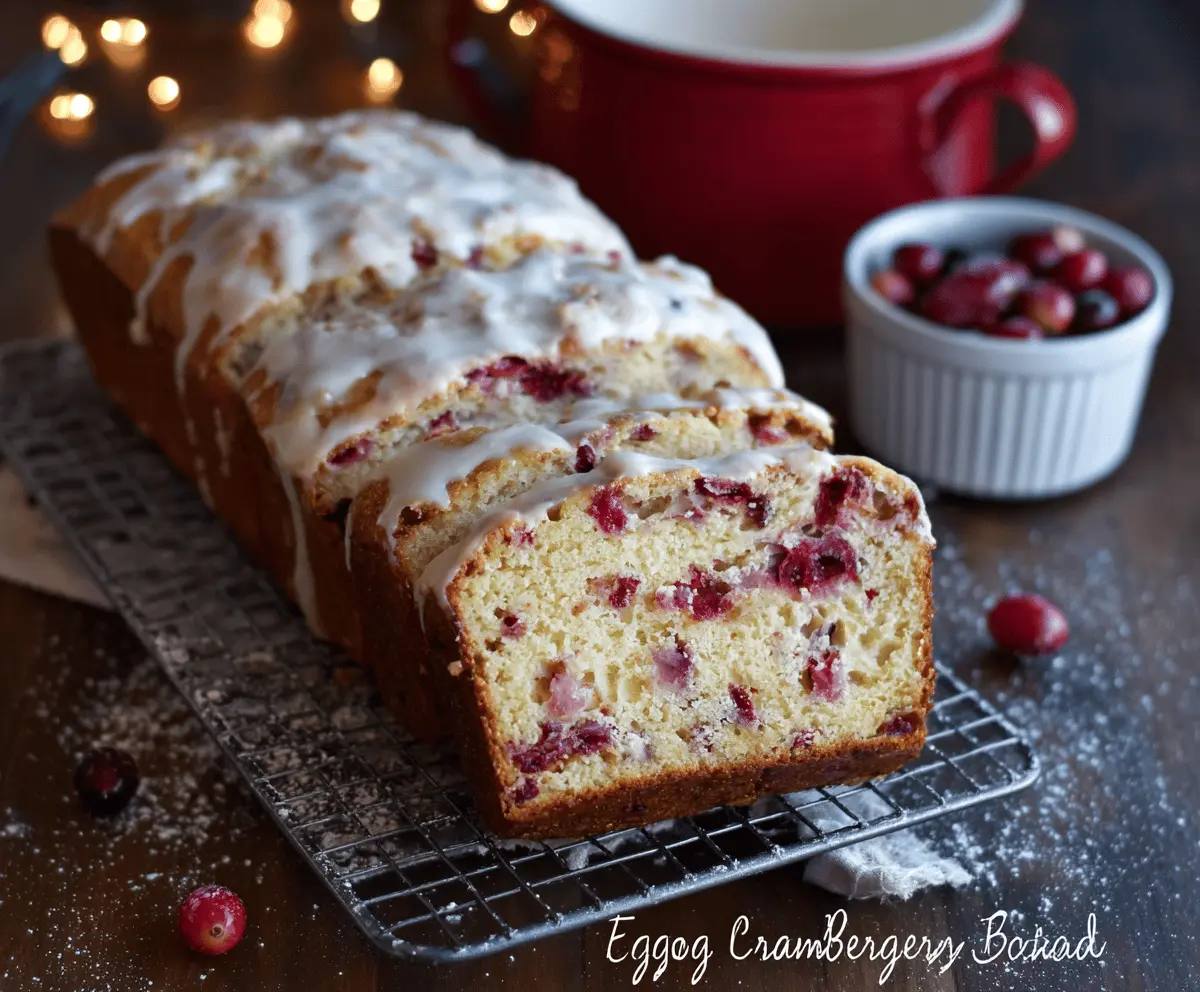 Eggnog Cranberry Bread