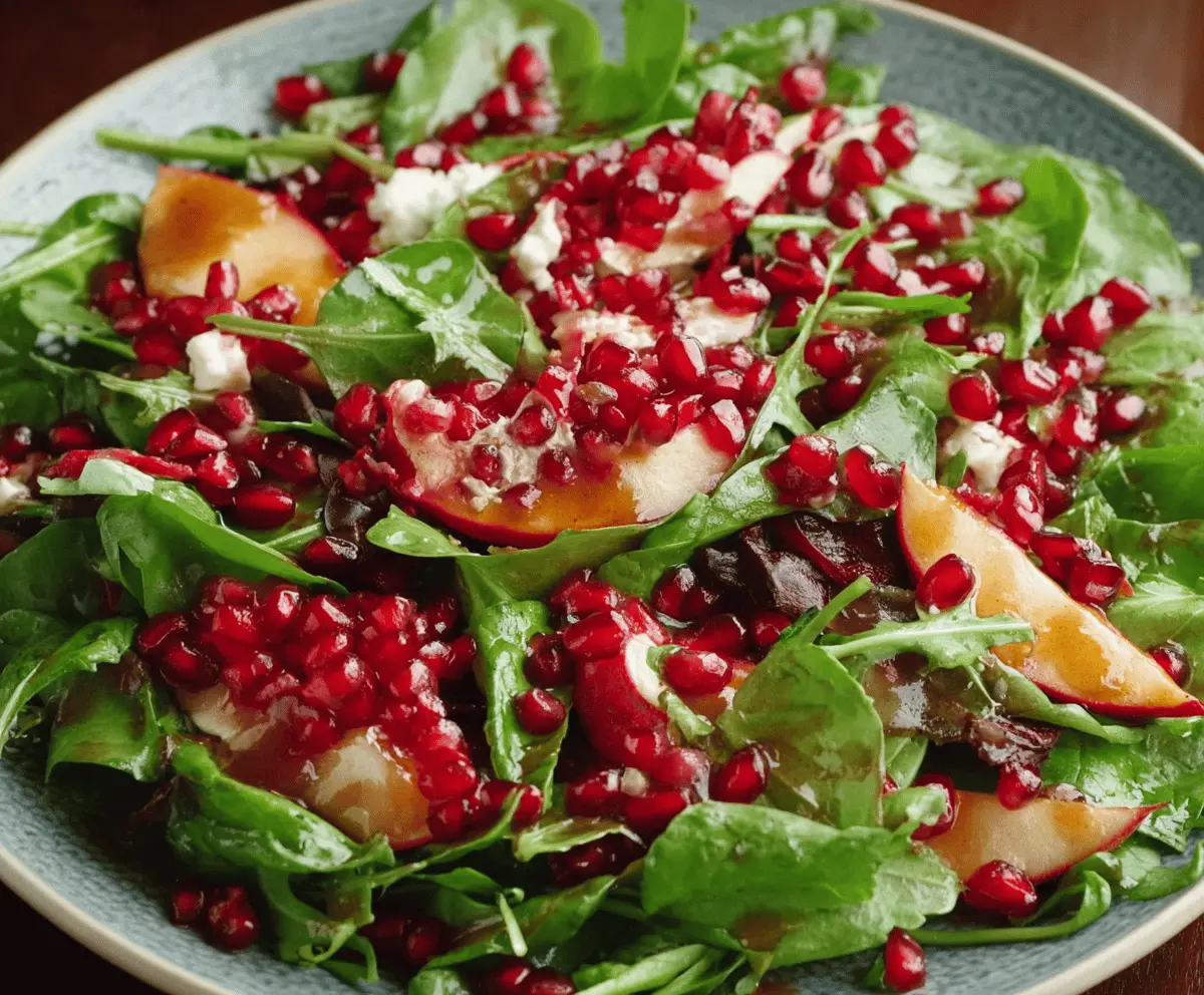 Fresh and Tangy Pomegranate Salad with Homemade Cider Dressing Recipe
