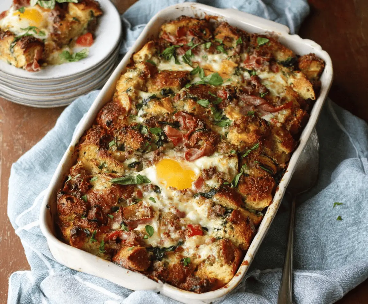 Overnight Italian Breakfast Strata