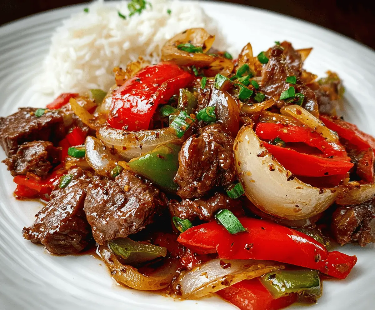Pepper Steak with Bell Peppers and Onion
