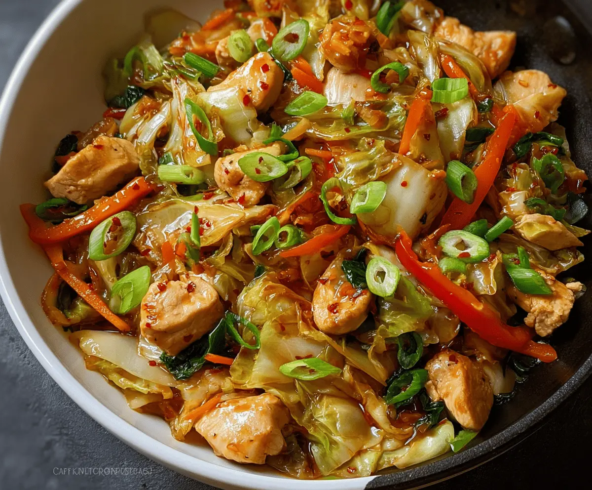 Quick Chicken Cabbage Stir-Fry