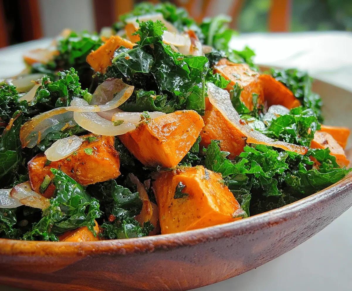Roasted Yam and Kale Salad