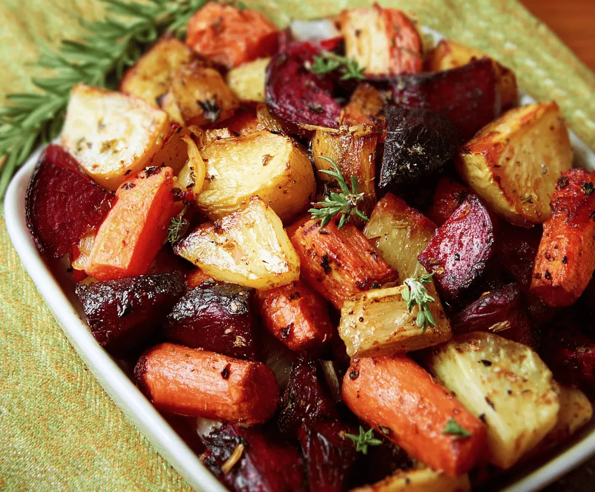 Savory Roasted Root Vegetables