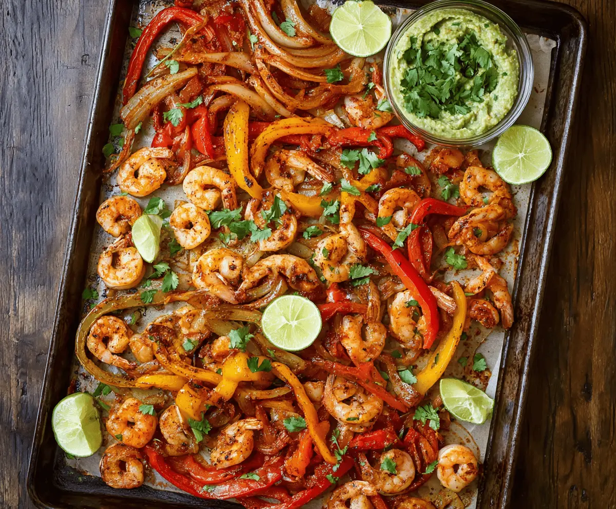 Sheet Pan Shrimp Fajitas