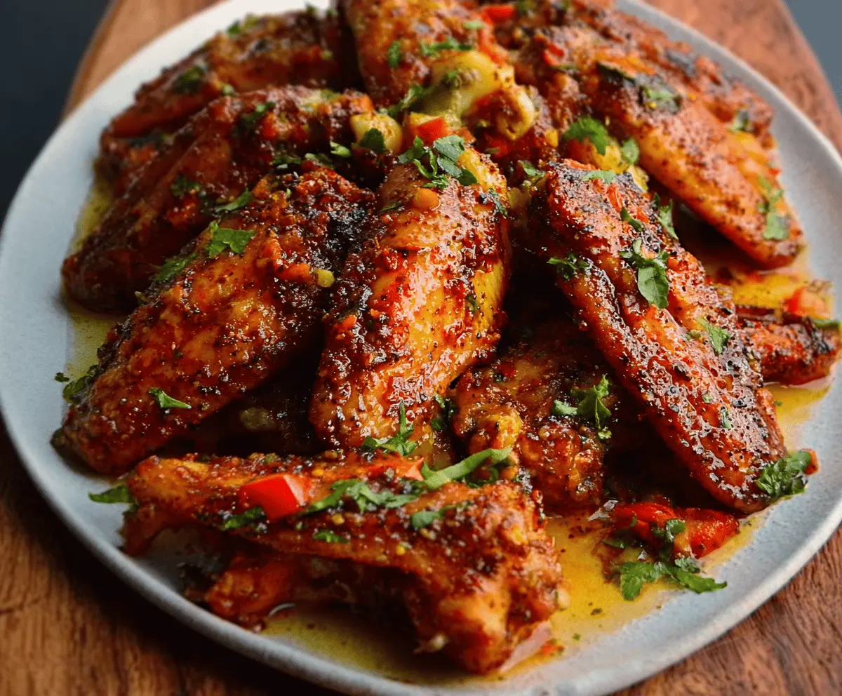 Delicious Southern Style Baked Turkey Wings served with crispy skin and flavorful seasoning