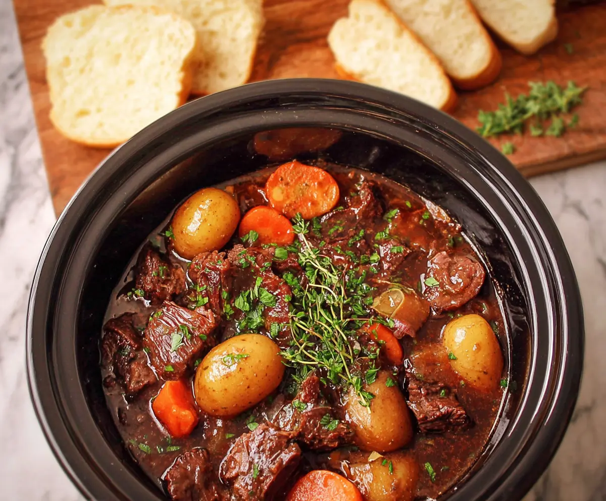 Crockpot Beef Bourguignon