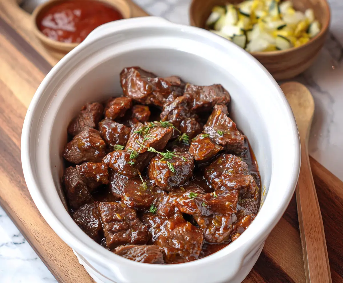 Crockpot Mississippi Steak Bites