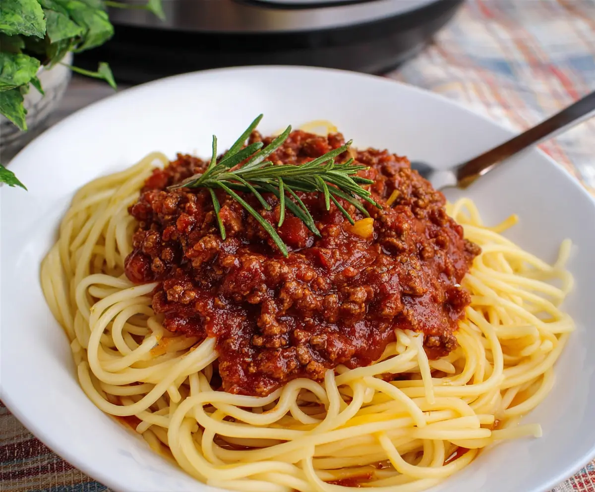Crockpot Spaghetti Meat Sauce