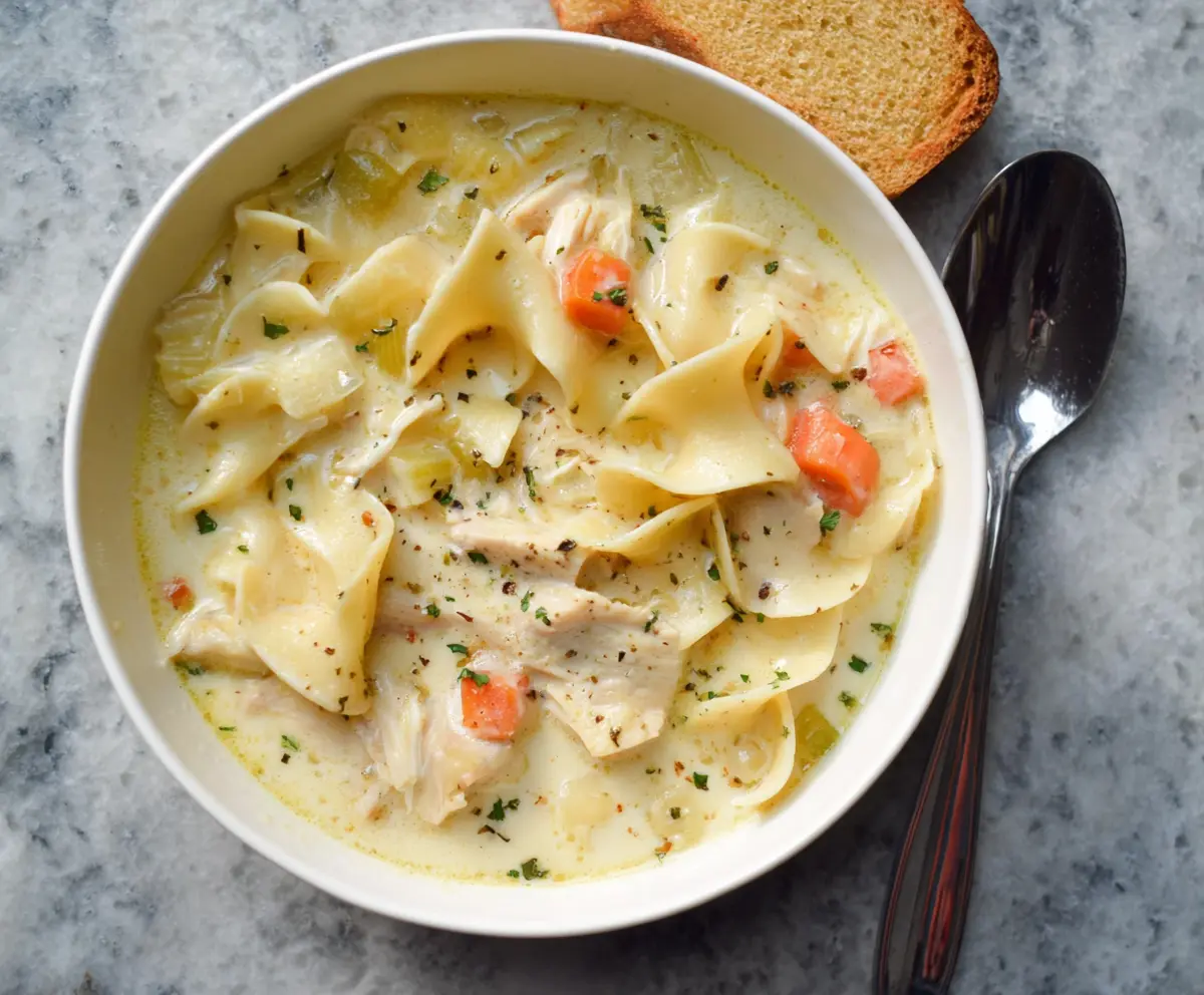 Easy Creamy Chicken Noodle Soup