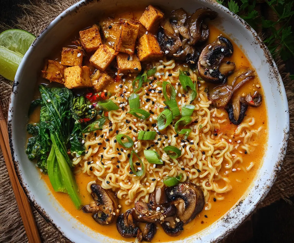 Vegan Thai Red Curry Ramen