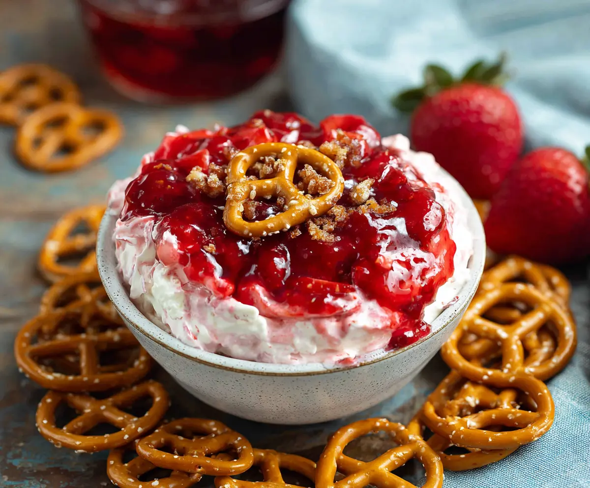 Easy Strawberry Pretzel Salad Dip