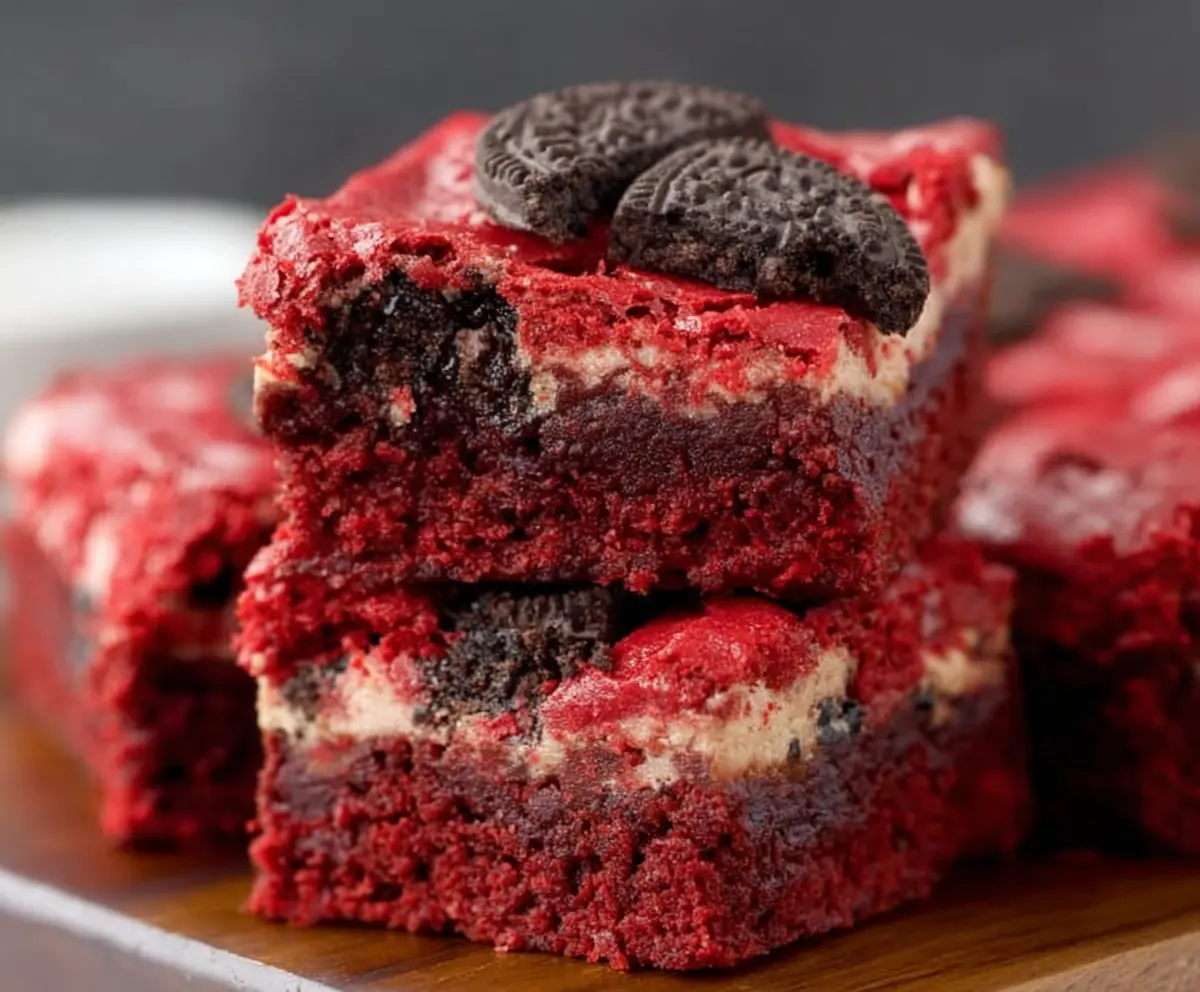 Oreo Red Velvet Brownies