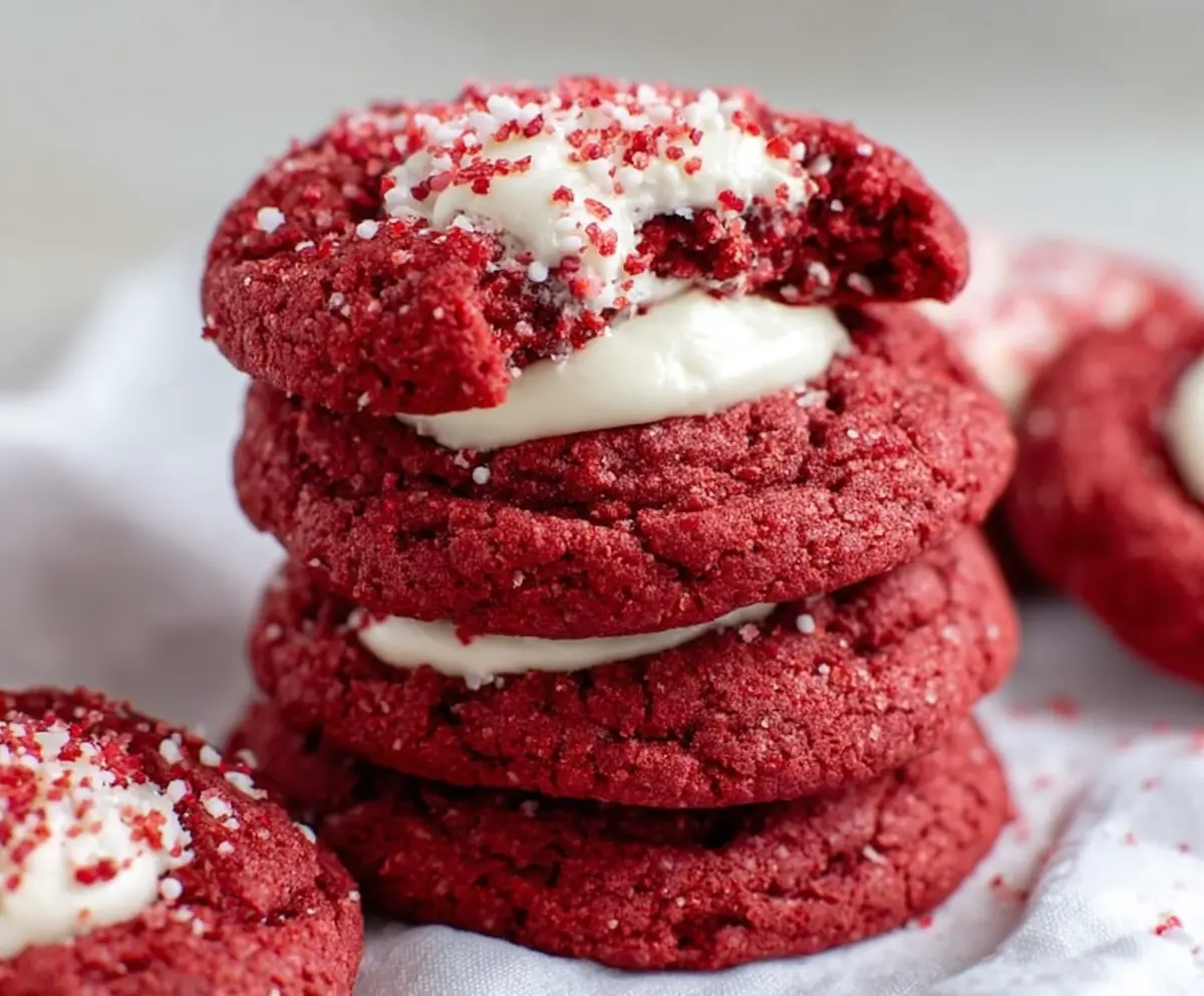 Red Velvet Cake Mix Cookies