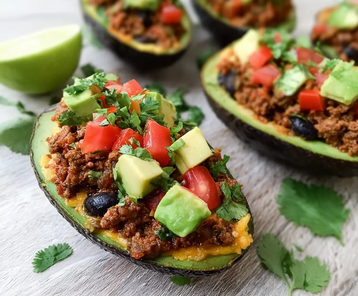 Stuffed Avocado Taco Boats
