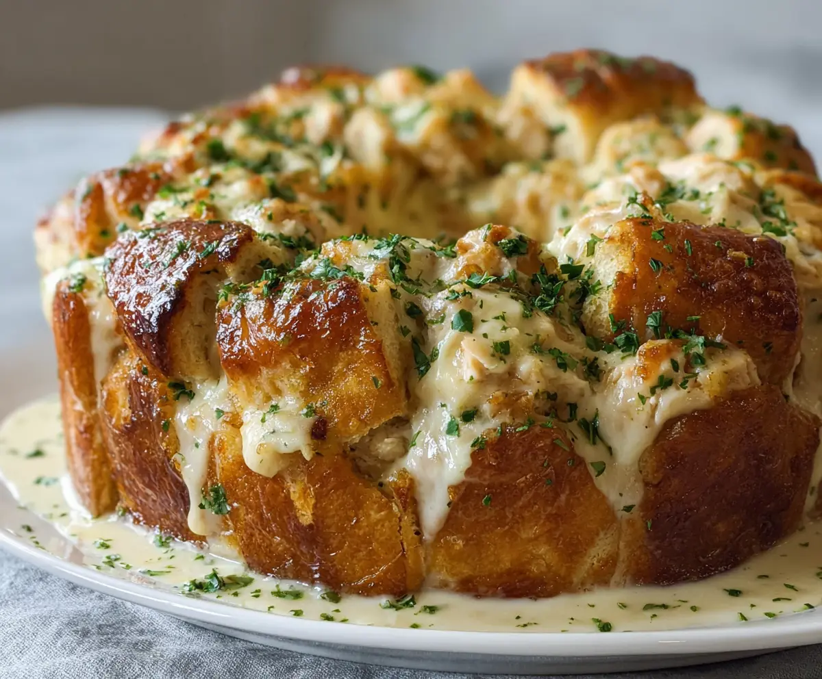 This Chicken Alfredo Monkey Bread