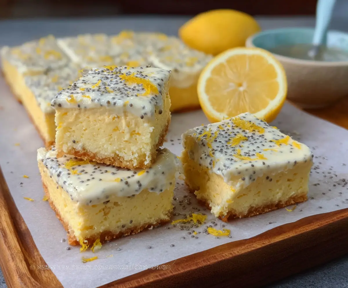 Keto Lemon Poppy Seed Cottage Cheese Bars